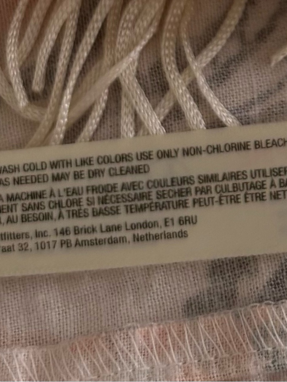Anthropologie Celandine Floral Cutout Fringe Maxi Dress, Peach & White- Like New - Picture 10 of 10